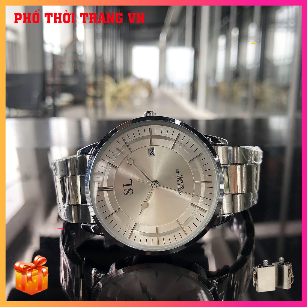 Đồng hồ nam SL 5267G , dây thép 316L, full box , thẻ bảo hành 3 năm, mặt Sapphire chống nước, chống xước