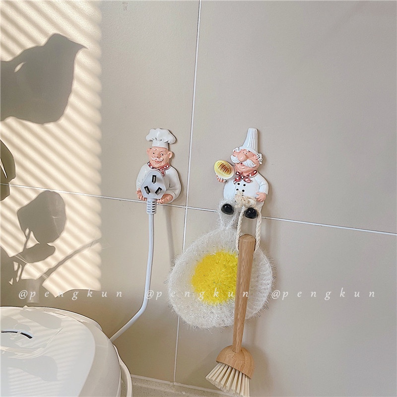 Móc Treo Phích Cắm Dán Tường Bằng Resin Họa Tiết Hoạt Hình Dễ Thương Sáng Tạo