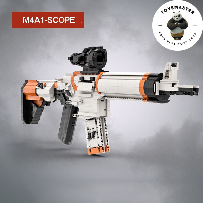 Đồ Chơi Lắp Ráp Mô Hình Súng M4A4 Rifle PUBG CS:GO Với 1600+ Mảnh Ghép,Bản Thiết Kế Bởi Kevin183 Tỉ Lệ 1:1