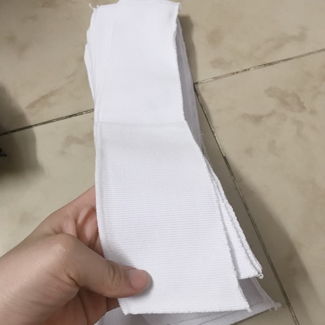 Bo cổ làm áo thun bán 1 cái rộng 8-9cm dài 37-38cm