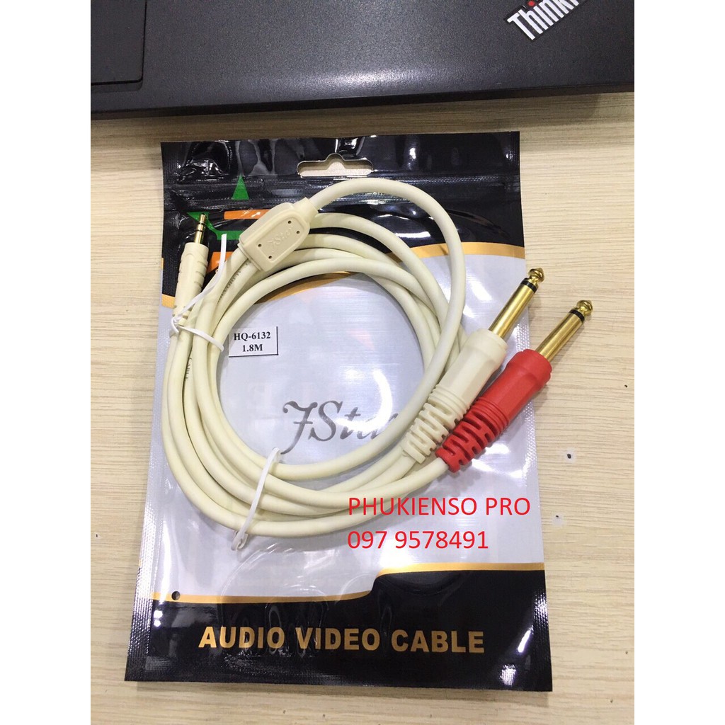Dây chuyển Jack 3.5 ly ra 2 Jack 6 ly Tốt