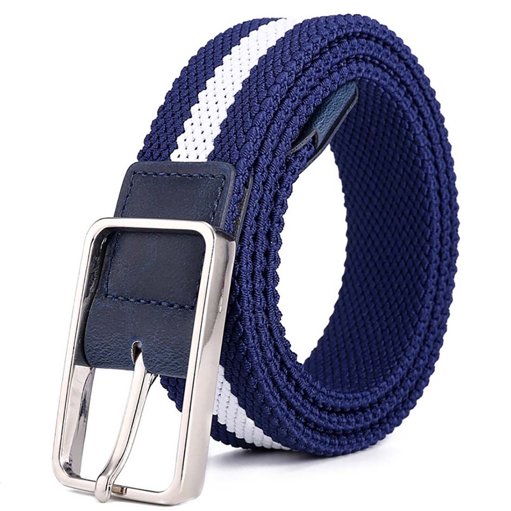 🍒QINJUE🍒 Apparel Accessories Fashion Elastic Belts Mixed Color Casual Knitted Pin Buckle Woven Stretch Canvas Elastic Expandable Braided Unisex Braided Belts