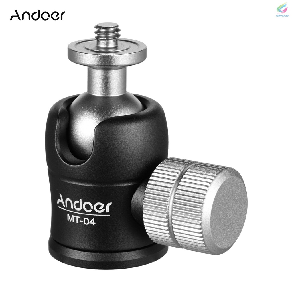 Mới Đầu Bi Mini Andoer Mt-04 Xoay 360 Độ Tiêu Chuẩn 1 / 4 Cho Chân Máy Ảnh Dslr