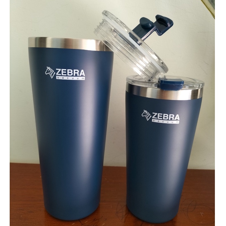 Ly giữ nhiệt inox zebra Thái Lan tặng kèm túi vải có quai đeo 580ml- 870ml - 112702 màu xanh navy