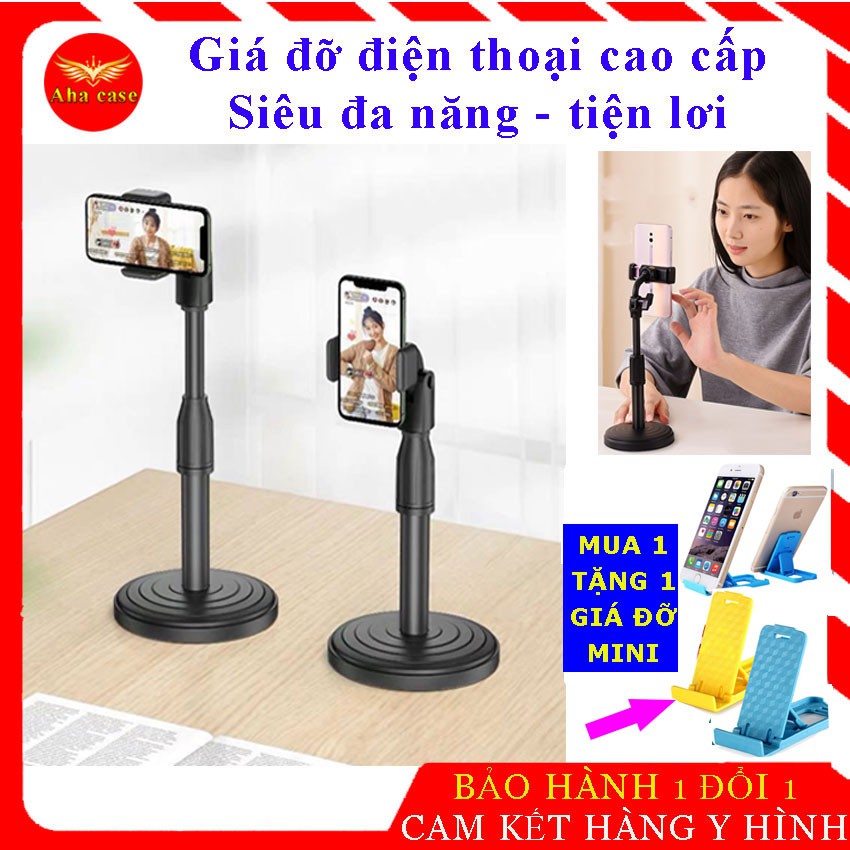 [Freeship] Giá đỡ điện thoại Microphone Stands, kẹp chống lưng 360 ,đế chân tròn để bàn, gia do tiện lợi đa năng