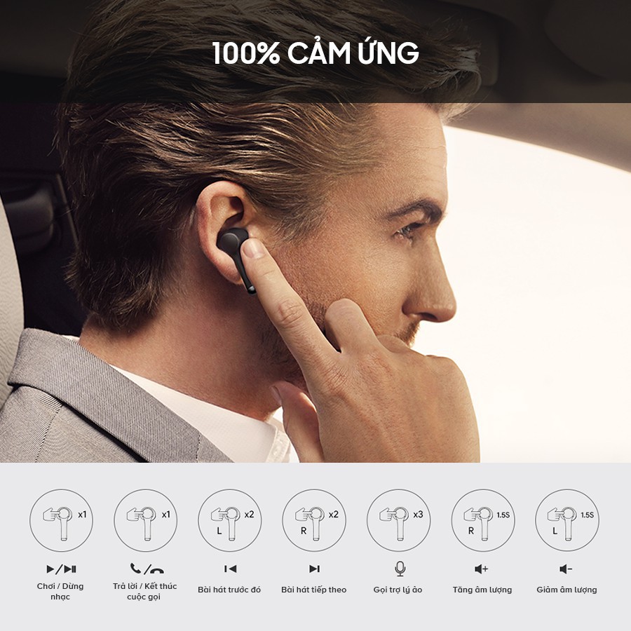 Tai Nghe AUKEY EP-K01 Lite Bass Booster, BT 5.0, Chống Nước IPX5, Pin 30 Giờ, Nghe Độc Lập Từng Tai - Bảo hành 24 Tháng