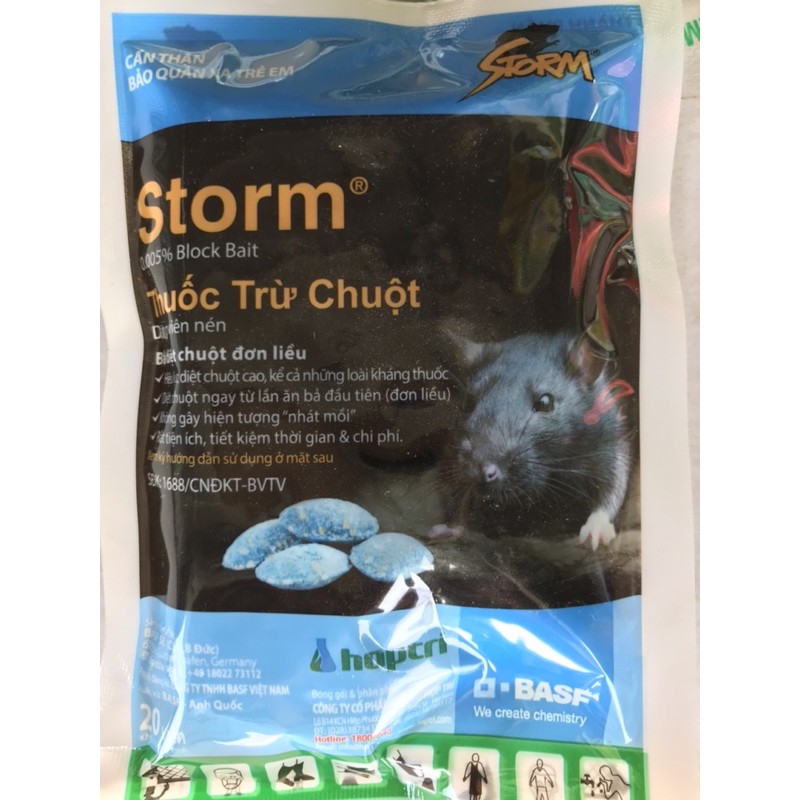 thuốc diẹt chuột storm dạng viên(gói 20 viên) bán tương tác lấy 5*