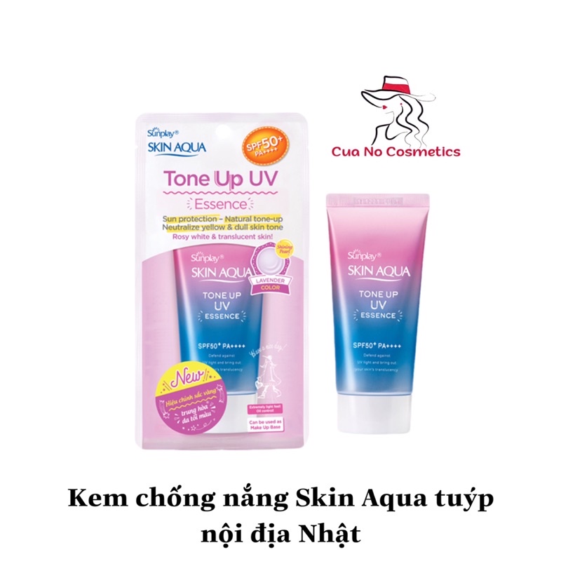 Kem chống nắng nâng tông da Skin Aqua UV Tone up SPF50/PA++++ nội địa Nhật
