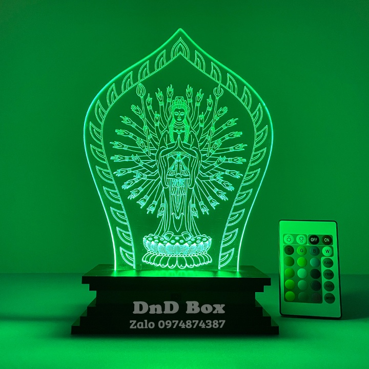 Đèn led 3D hình Phật ❤️FREESHIP❤️ Bồ Tát Thiên Thủ Thiên Nhãn - Shop DnD