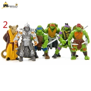 Set 6 Mô Hình Đồ Chơi Ninja Rùa Tmnt Mini 1998