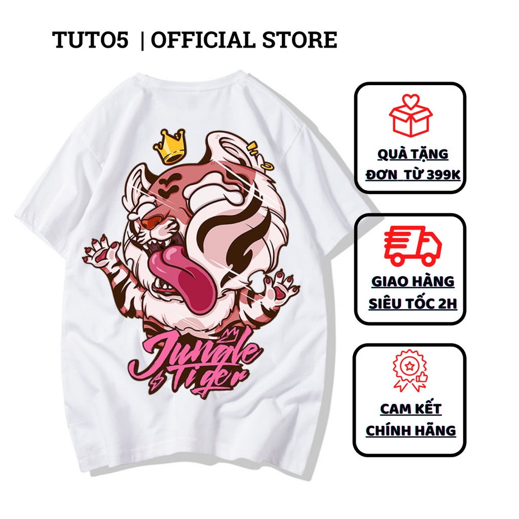 Áo thun tay lỡ form rộng TUTO5 Unisex nam nữ phông cổ tròn ngắn tay Oversized Raglan Hổ thun lạnh 4 chiều cao cấp.
