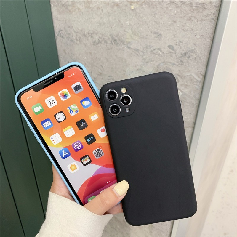 [ IPHONE X/XR/XsMax ] Ốp Lưng Silicon Màu Bảo Vệ CAMERA - N098