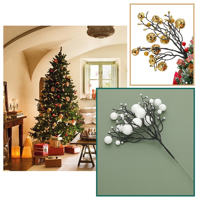 Trái berry giả trang trí cây thông giáng sinh