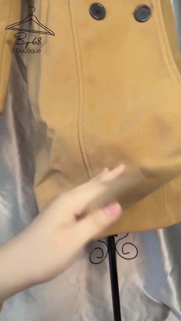 Áo Khoác Dạ Phom Dài Cổ V Phối Nút BY4489 | BigBuy360 - bigbuy360.vn