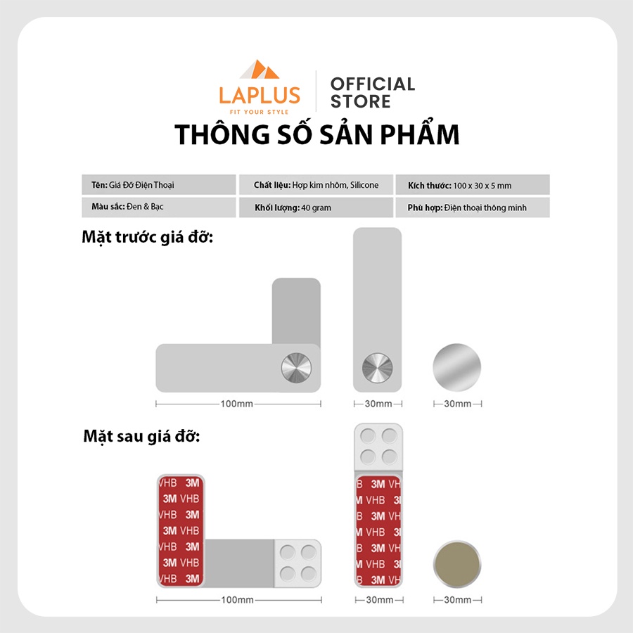 Giá Đỡ Điện Thoại Hợp Kim Nhôm Từ Tính Gắn Laptop Nhỏ Gọn Tiện Dụng