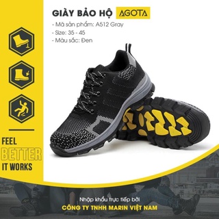 Giày bảo hộ lao động AGOTA A512 siêu bền màu đen, kiểu dáng thể thao thumbnail