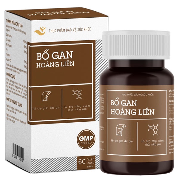 Bổ Gan Hoàng Liên - Hỗ trợ giải độc gan, tăng cường chức năng gan, bảo vệ tế bào gan (Lọ 60v)