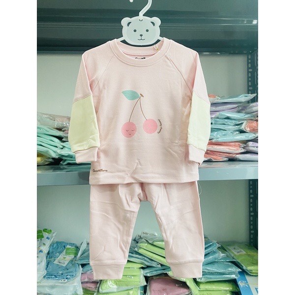 Bộ nỉ ấm GoodMama quần áo thu đông cho bé trai bé gái