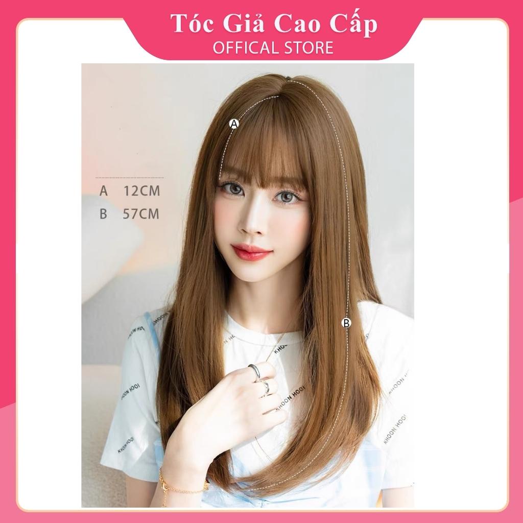 Tóc giả nguyên đầu nữ đẹp cúp layer lửng , hót trend, mã 2285, tặng lưới trùm wig