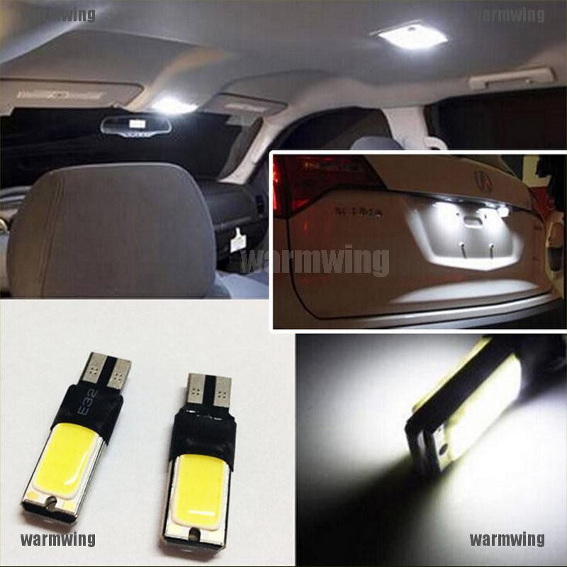 Set 2 Bóng Đèn LED COB T10 194 168 2825 2886 W5W Ánh Sáng Trắng Dành Cho Ô Tô
