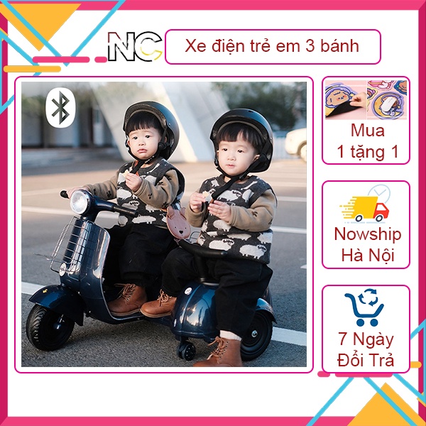 Xe điện trẻ em 3 bánh có thùng bên hông cho trẻ em, đồ chơi vận động cho bé an toàn