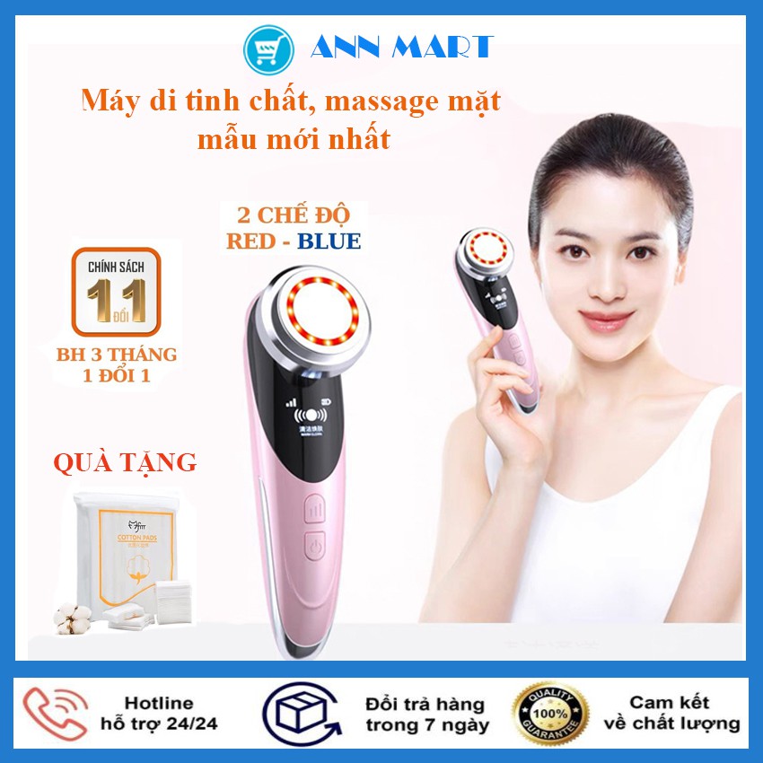 [BH 03 THÁNG] Máy đẩy tinh chất nóng lạnh, máy massage mặt, máy đẩy dưỡng chất chăm sóc da mặt toàn diện, trẻ hoá