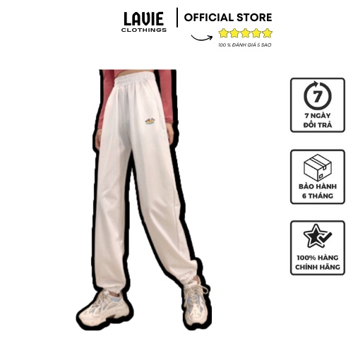 Quần jogger thể thao nữ thêu chữ GUO DO lưng chun cá tính LAVIE QQ088