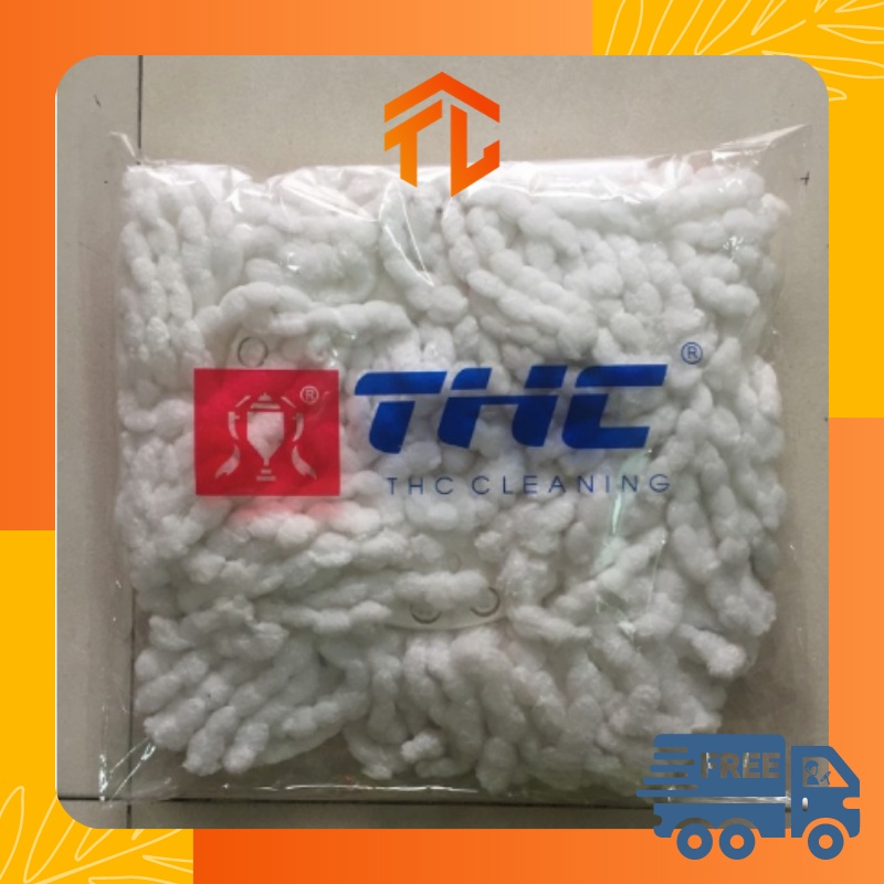 Nùi lau bông lau 360 nhựa PE, sợi cotton