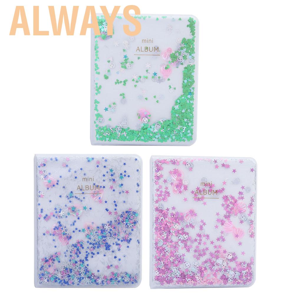 Album giữ ảnh 64 túi với bìa trang trí cát kim tuyến xinh xắn