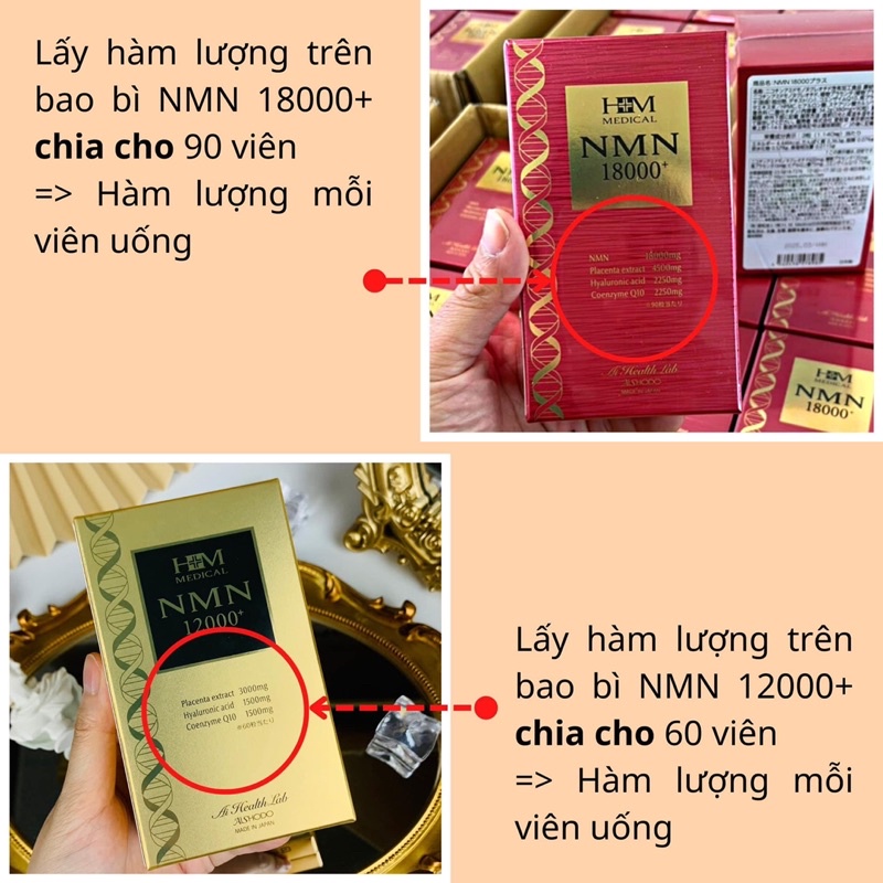 Viên uống hỗ trợ sức khỏe và sắc đẹp NMN 12000mg