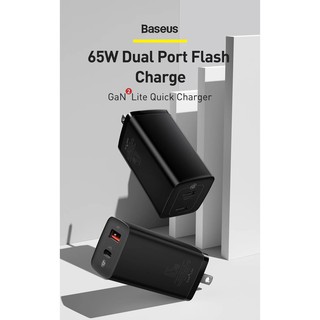 Cốc sạc nhanh siêu nhỏ Baseus 65W GaN2 Lite Quick Charge 4.0 3.0 PD Sạc Nhanh Cho IPhone12 Xiaomi Macbook Pro Loại C