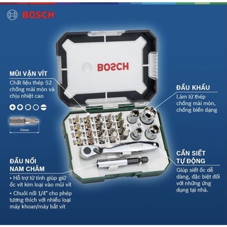 Bộ vặn vít 26 món bosch