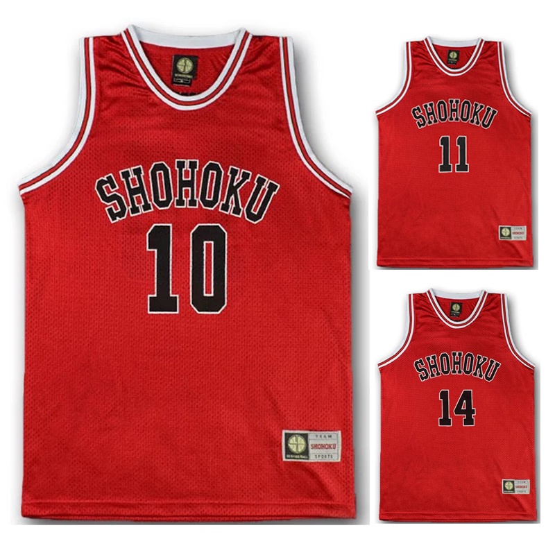 Áo Đồng Phục Bóng Rổ Jersey Số 1-15 Hóa Trang Sakuragi Hanamichi Rukawa