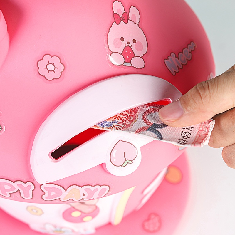 Ống Heo Tiết Kiệm Hình Ngôi Nhà Nấm Hoạt Hình Bằng Vinyl Sức Chứa Lớn Chống Sốc Làm Quà Tặng Sinh Nhật