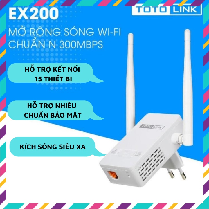 Kích wifi Totolink EX200 chuẩn tốc độ 300Mbps- hàng chính thumbnail