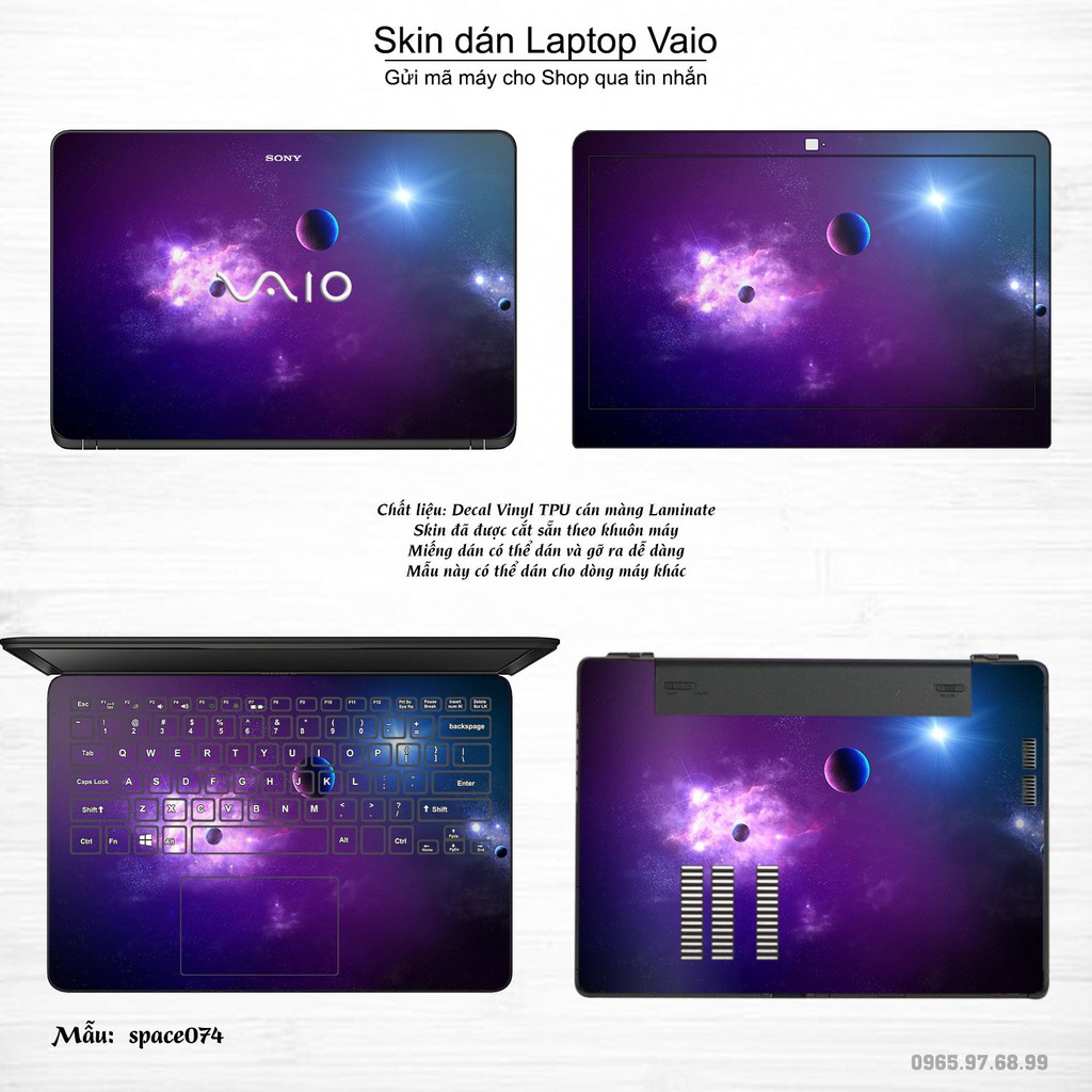 Skin dán Laptop Sony Vaio in hình không gian _nhiều mẫu 13 (inbox mã máy cho Shop)