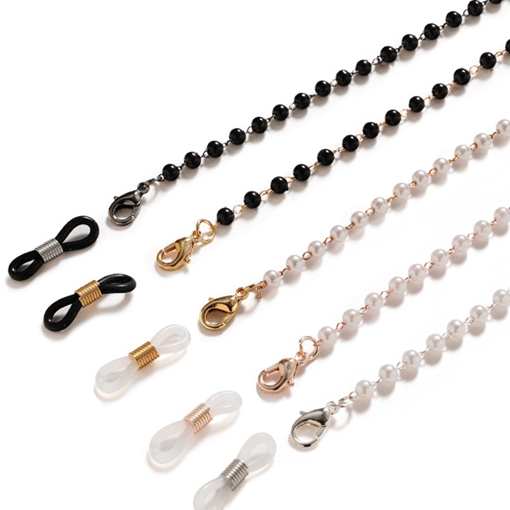 Vòng cổ Đeo Mắt Kính Đính Hạt Ngọc Trai Nhân Tạo Nhiều Màu Thời Trang Cho Nữ