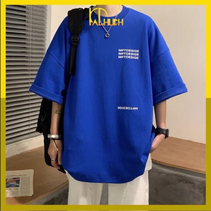 Áo thun tay lỡ form rộng unisex in MFTDESIGE vải thun cotton hàng dày dặn chuẩn bán shop,freesize dưới 75kg