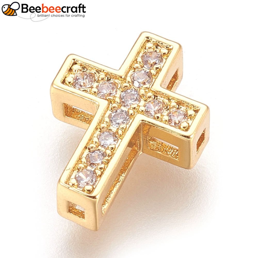 1-5 Hạt Cườm Đồng Mạ Vàng 18K Kích Thước 13x10x4mm: 1mm