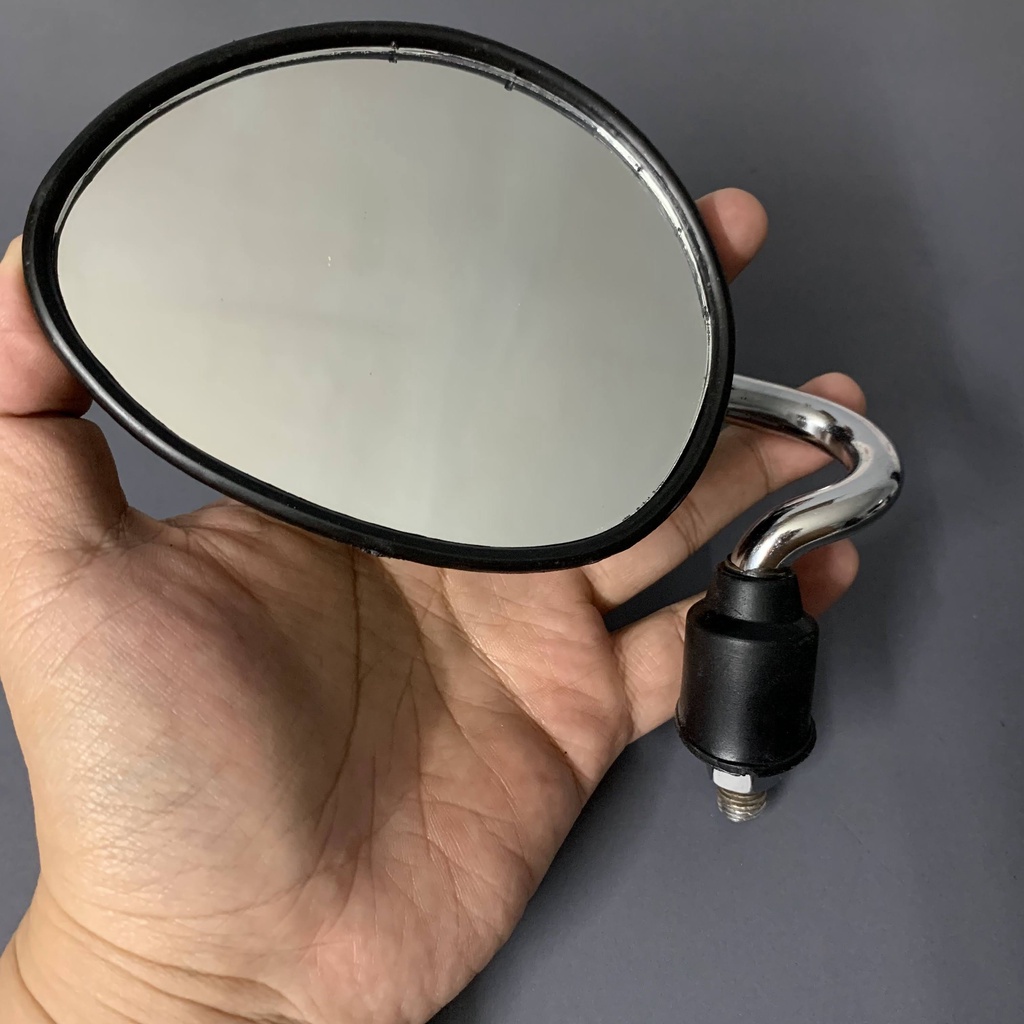 Kính Chiếu Hậu Gương Xe Máy Kiểu Kính Chân Cong Chân Inox Chân Đen Mẫu Honda Và Yamaha
