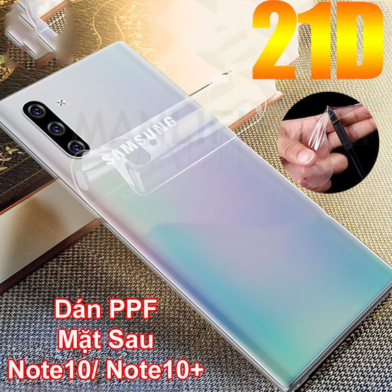 SAMSUNG NOTE 10/ NOTE 10 PLUS/S21/ S21PLUS/ S21ULTRA DÁN PPF FULL MẶT TRƯỚC VÀ SAU