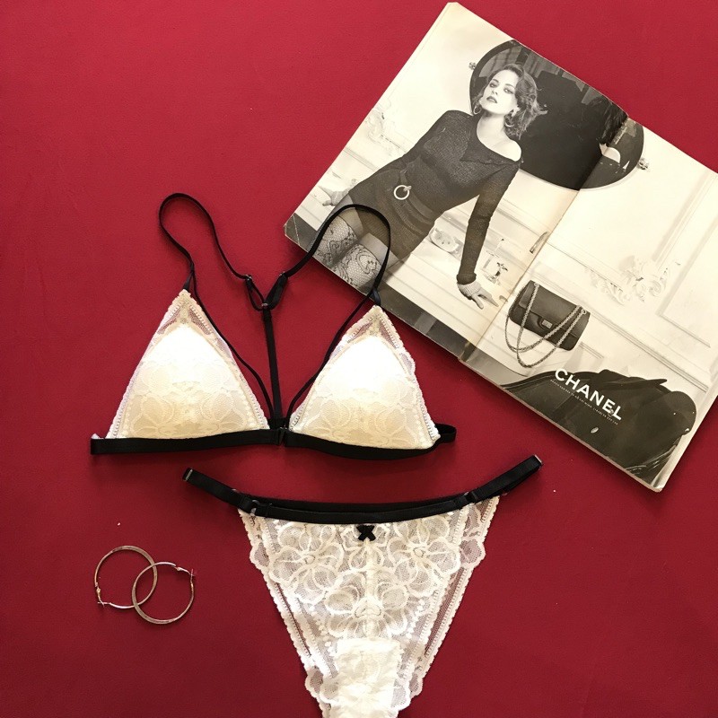 Áo Lót 2 Dây Ren Sexy Không Gọng Thoải Mái Ladali