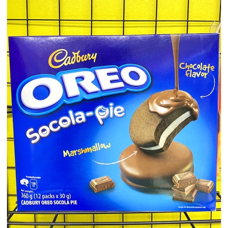 Bánh Oreo Socola-pie nhân Marshmallow hộp 360g (6c x 30g)