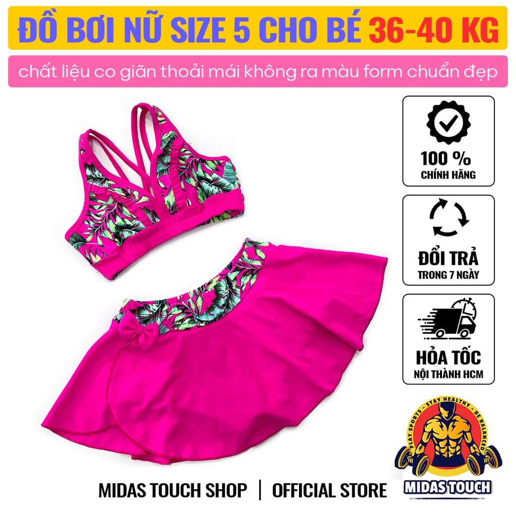 Đồ Bơi Nữ Size 5 Cho Nữ 36-40kg Kín Đáo Tay Ngắn, Tay Dài, Bikini Váy Xòe Chất Liệu Co Giãn Thoải Mái - Đồ Bơi Học Sinh