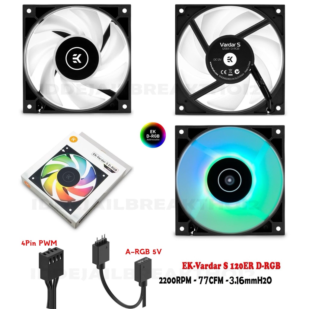 Quạt tản nhiệt EKWB EK-Vardar S 120ER D-RGB