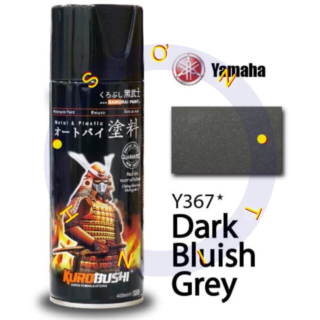 Chai sơn xịt sơn xe máy Samurai Y367- màu xám đậm Dark Bluish Grey Yamaha