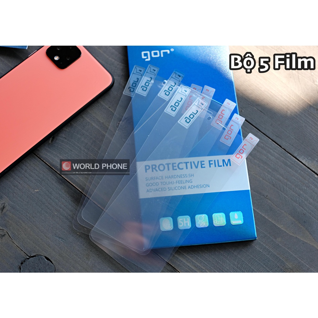 Bộ 5 dán màn hình GOR Film GG Google Pixel 4 / 4XL, Chống xước, trong suốt, mỏng 0.15mm cảm ứng mượt mà