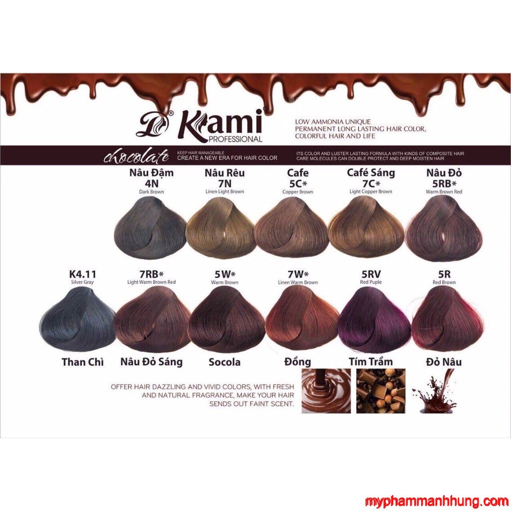 Thuốc nhuộm tóc KAMI cân bằng, phủ bạc