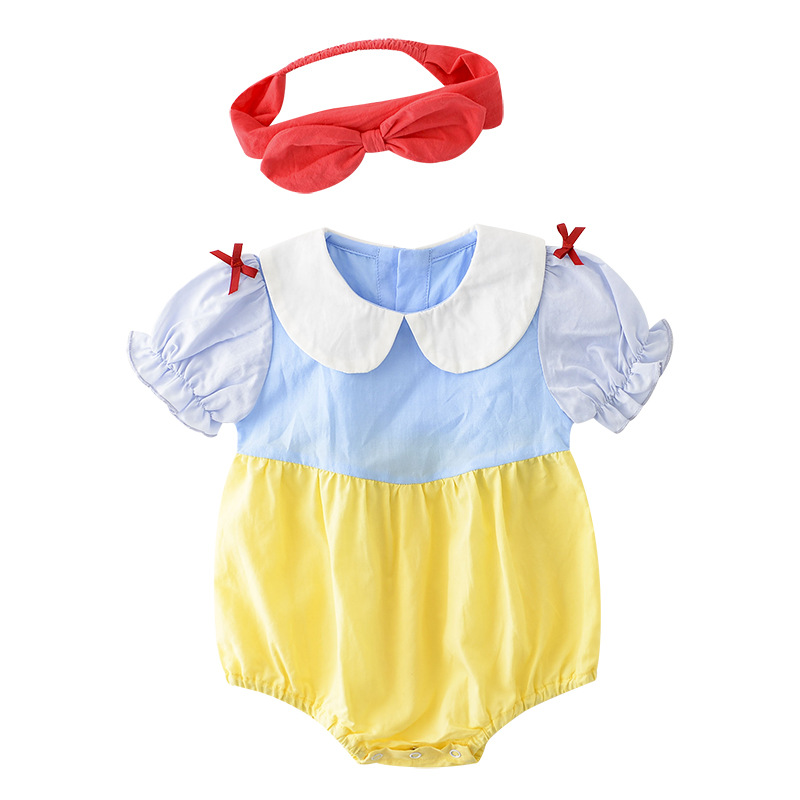 Áo Liền Quần In Hình Công Chúa Disney Cho Bé Gái Từ 0-24 Tháng Tuổi