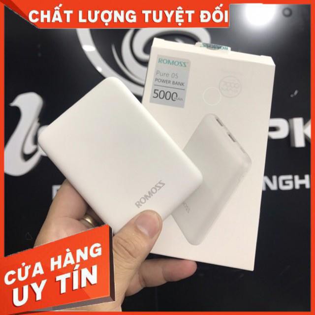 Sạc Dự Phòng Romos Pure 05 5.000mAh